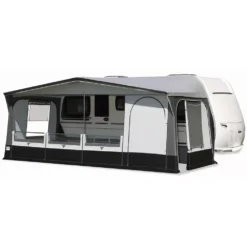 Vorzelt Brand Safir TL 280 -Campingzelt brand safir tl 280 front tuer ganz rechts eingezogen frontwandelemente zum balkon abgeklappt 1000 1 11733