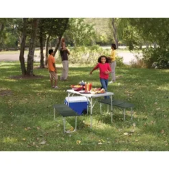 Campingtisch Mit Bank Coleman Pack-Away Table For 4 -Campingzelt campingtisch coleman pack away table for 4 sitzgruppe picknicktisch 4 12628