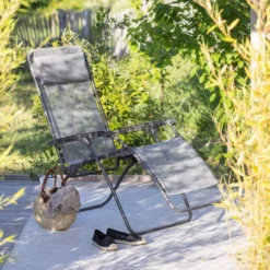 Relaxsessel Lafuma R Clip, Iso Terre -Campingzelt grauer campingstuhl lafuma r clip batyline iso terre relaxsessel liegestuhl klappstuhl 1000 5 24896