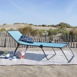 Strandliege Lafuma Siesta L, Seigle -Campingzelt klappliege lafuma siesta l batyline camping sonnenliege 1000 2 19046