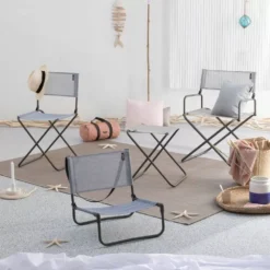 Campingstuhl Lafuma CNO Stuhl Velio Mix, Brume -Campingzelt klappstuhl leichter campingstuhl lafuma cno stuhl velio mix brume grauer regiestuhl balkon garten 1000 2 23958