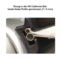 Buszelt-Kederadapter Outwell Befestigung-Adapter-Set Mit Doppelkeder 7-7+5 Mm -Campingzelt outwell einzug in die vw california rail beide keder profile gemeinsam 7 5 mm 1000 3 20116