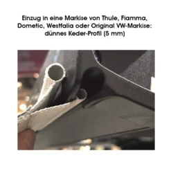 Buszelt-Kederadapter Outwell Befestigung-Adapter-Set Mit Doppelkeder 7-7+5 Mm -Campingzelt outwell einzug in eine markise von thule fiamma dometic westfalia oder original vw markise duennes keder profil 5 mm 1000 6 20116