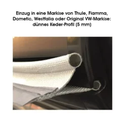 Buszelt-Kederadapter Outwell Befestigung-Adapter-Set Mit Doppelkeder 7-7+5 Mm -Campingzelt outwell einzug in eine markise von thule fiamma dometic westfalia oder original vw markise duennes keder profil 5mm 1000 5 20116