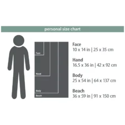 Händehandtuch PackTowl Personal Handtuch | Hand 42x92cm | Sage -Campingzelt packtowl personal handtuch groessenuebersicht face hand body beach 1000 2 24957