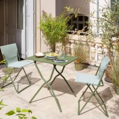 Campingtisch Lafuma Balcony II, Moss -Campingzelt tisch terrasse lafuma balcony 2 colorblock moss klappbarer gruener campingtisch balkontisch 1000 9 24937